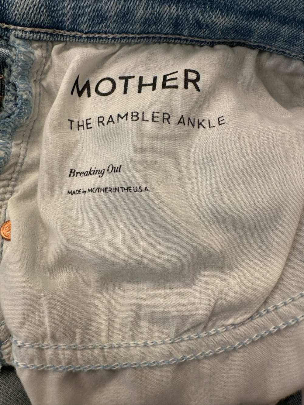 MOTHER The Rambler Ankle Breaking Out Jeans 34 - Picture 6 of 7
